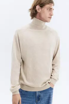 Водолазка вязаная хлопковая с воротником-гольф