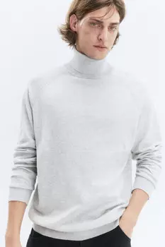 Водолазка вязаная хлопковая с воротником-гольф