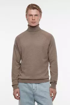 Водолазка вязаная хлопковая с воротником-стойкой