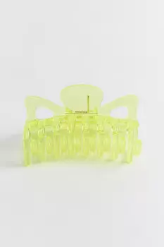 Заколка-краб прозрачная с блестками