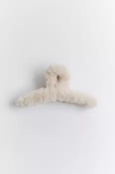 Заколка-краб для волос пушистая