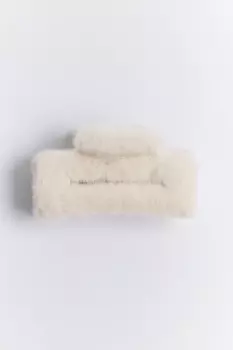 Заколка-краб для волос пушистая