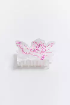 Заколка-краб для волос с ангелочком