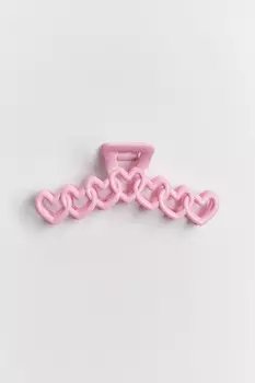 Заколка-краб с сердечками