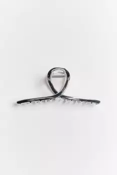 Заколка-краб серебристая