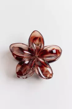 Заколка-краб в виде цветка