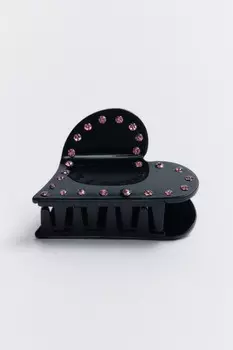 Заколка-сердечко для волос со стразами