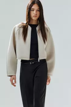 Жакет-бомбер укороченный на молнии