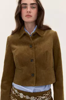 Жакет короткий с отложным воротником