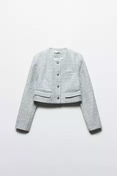 Жакет твидовый укороченный