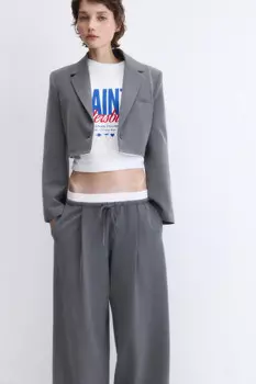 Жакет укороченный с имитацией второго слоя