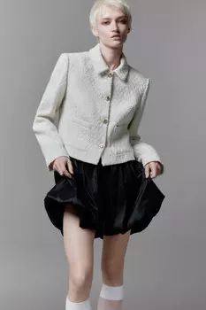 Жакет укороченный с отложным воротником