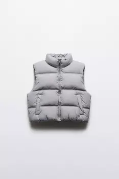 Жилет стеганый укороченный на утеплителе