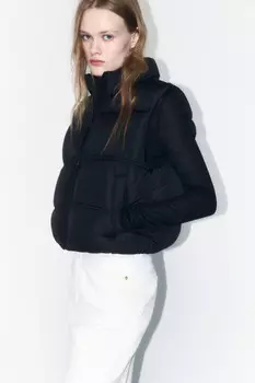 Жилет стеганый укороченный на утеплителе