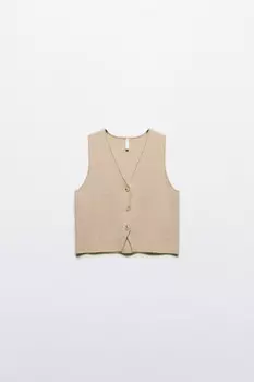 Жилет трикотажный на пуговицах