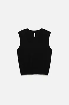 Жилет VEST вязаный жаккардовый с V-вырезом