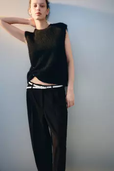 Жилет вязаный с шерстью