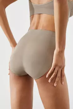 Базовые моделирующие трусы с высокой посадкой Sculpt (серо-бежевый)