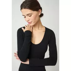 Боди из хлопка с длинным рукавом