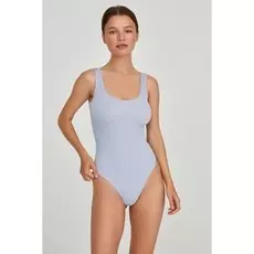 Боди на широких бретелях в рубчик