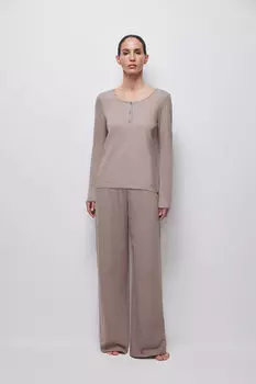 Брюки домашние из ажурного трикотажа belle you