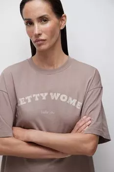 Футболка оверсайз с принтом belle you