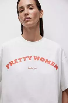 Футболка оверсайз с принтом belle you