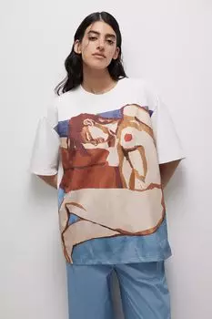 Футболка оверсайз с принтом belle you