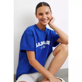 Футболка оверсайз с принтом Champagne club