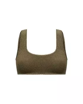 Купальный бесшовный топ на широких бретелях belle you