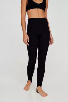 Легинсы со штрипками рубчик