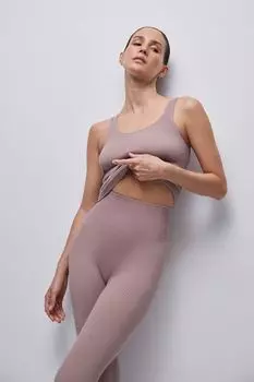 Легинсы со штрипками в рубчик Бамбук belle you