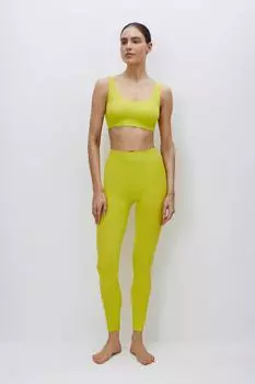 Легинсы со средней посадкой в рубчик belle you