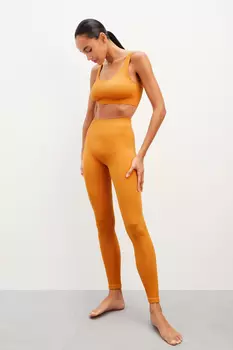 Легинсы со средней посадкой в рубчик belle you