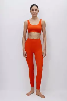 Легинсы со средней посадкой в рубчик belle you