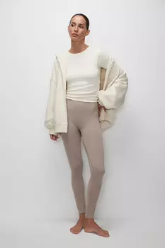 Легинсы со средней посадкой в рубчик belle you