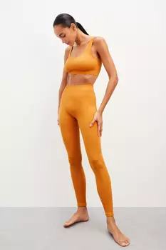 Легинсы со средней посадкой в рубчик belle you