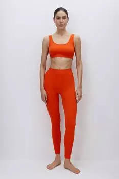 Легинсы со средней посадкой в рубчик belle you