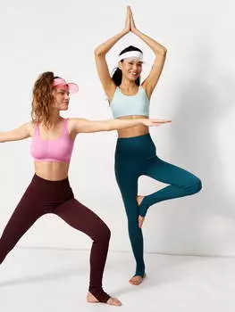 Легинсы в рубчик с широкой штрипкой