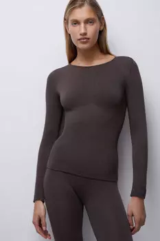 Лонгслив с фигурной анатомической вязкой belle you