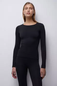 Лонгслив с фигурной анатомической вязкой belle you