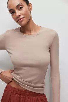 Лонгслив в рубчик belle you