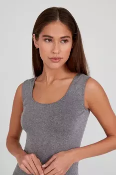 Майка на широких бретелях с кашемиром