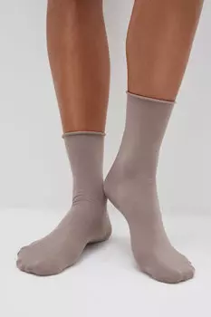 Носки из бамбука без резинки кофе с молоком