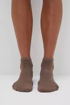 Носки из лиоцелла средней длины шоколадный меланж
