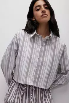 Рубашка укороченная в полоску belle you