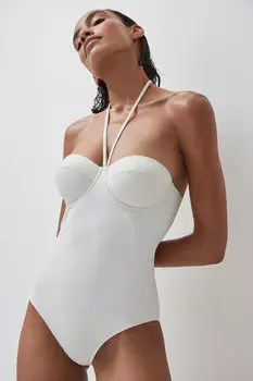 Сплошной купальник-бандо на косточках belle you