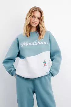 Толстовка свободного силуэта с принтом Монблан