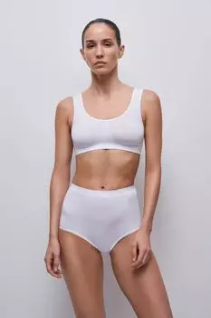 Топ на широких бретелях Бамбук (белый)