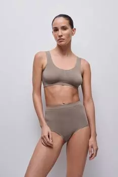 Топ на широких бретелях Бамбук (серо-бежевый)